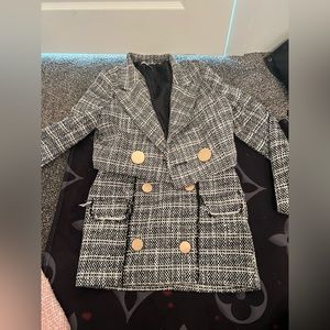Blazer set with gold buttons